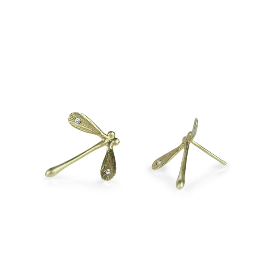 Annette Ferdinandsen Little Damsel Fly Studs with Diamond Wings | Quadrum Gallery
