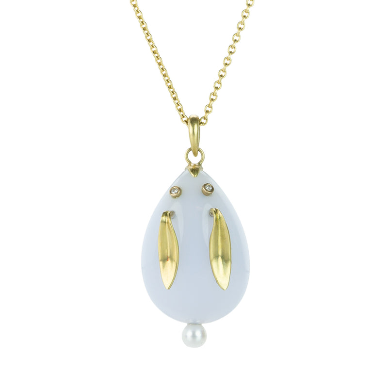 Annette Ferdinandsen Blue Chalcedony Bunny Pendant Necklace | Quadrum Gallery