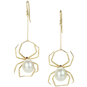 Annette Ferdinandsen White Pearl Spider Earrings | Quadrum Gallery