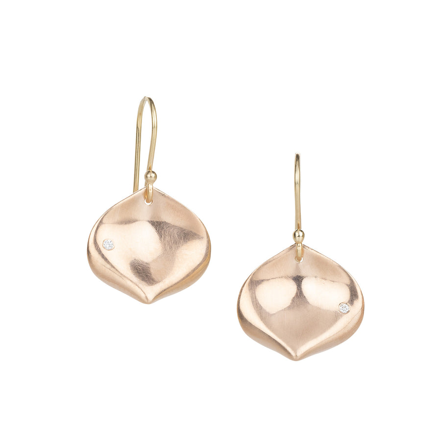 Annette Ferdinandsen 14k Pink Gold Small Rose Petal Earrings | Quadrum Gallery