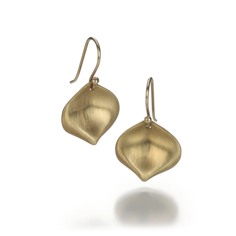 Annette Ferdinandsen Small 14k Pink Gold Rose Petal Earrings | Quadrum Gallery