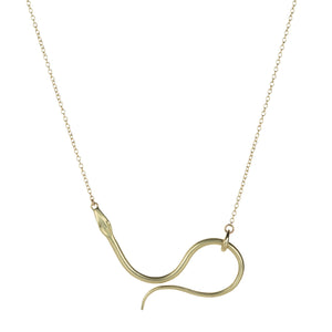 Annette Ferdinandsen 14k Serpent Lariat Pendant Necklace | Quadrum Gallery