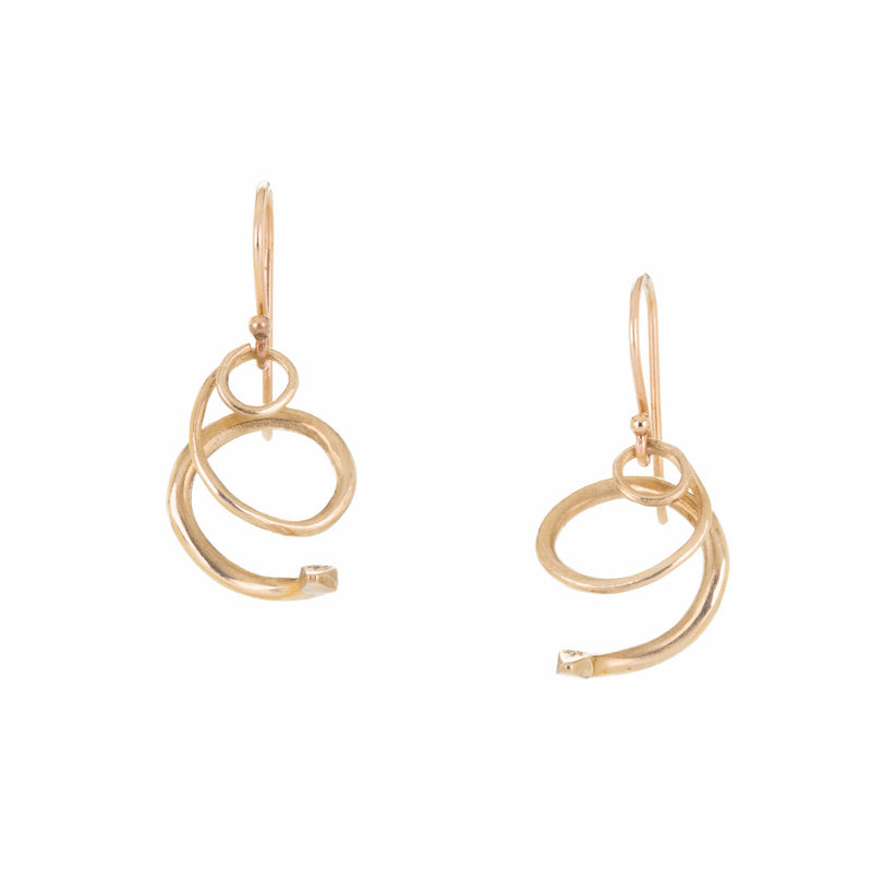 Annette Ferdinandsen Little Serpents with Diamonds Drop Earrings | Quadrum Gallery