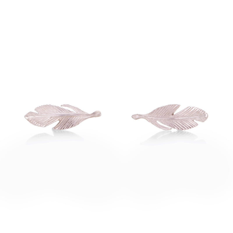 Annette Ferdinandsen Silver Feather Studs | Quadrum Gallery