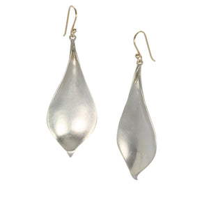 Annette Ferdinandsen Large Silver Crocus Petal Earrings | Quadrum Gallery
