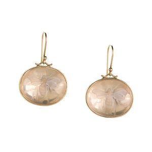 Annette Ferdinandsen Crystal Honey Bee Cameo Earrings | Quadrum Gallery