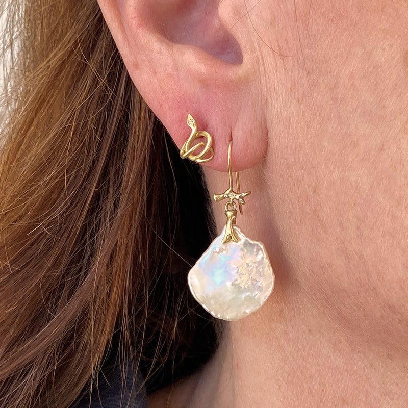 Annette Ferdinandsen 18k Pearl Petal Drop Earrings | Quadrum Gallery