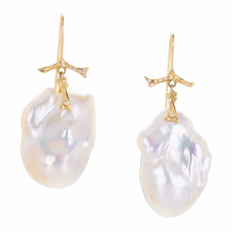 Annette Ferdinandsen Large Baroque Pearl Drop Earrings | Quadrum Gallery