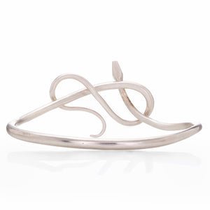 Annette Ferdinandsen Silver Serpent Bangle with Diamond Eyes | Quadrum Gallery