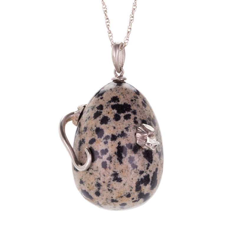 Annette Ferdinandsen Leopard Jasper Serpent Hatchling Pendant Necklace | Quadrum Gallery