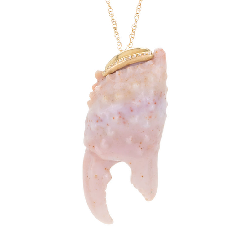 Annette Ferdinandsen Carved Agate Crab Claw Pendant Necklace | Quadrum Gallery