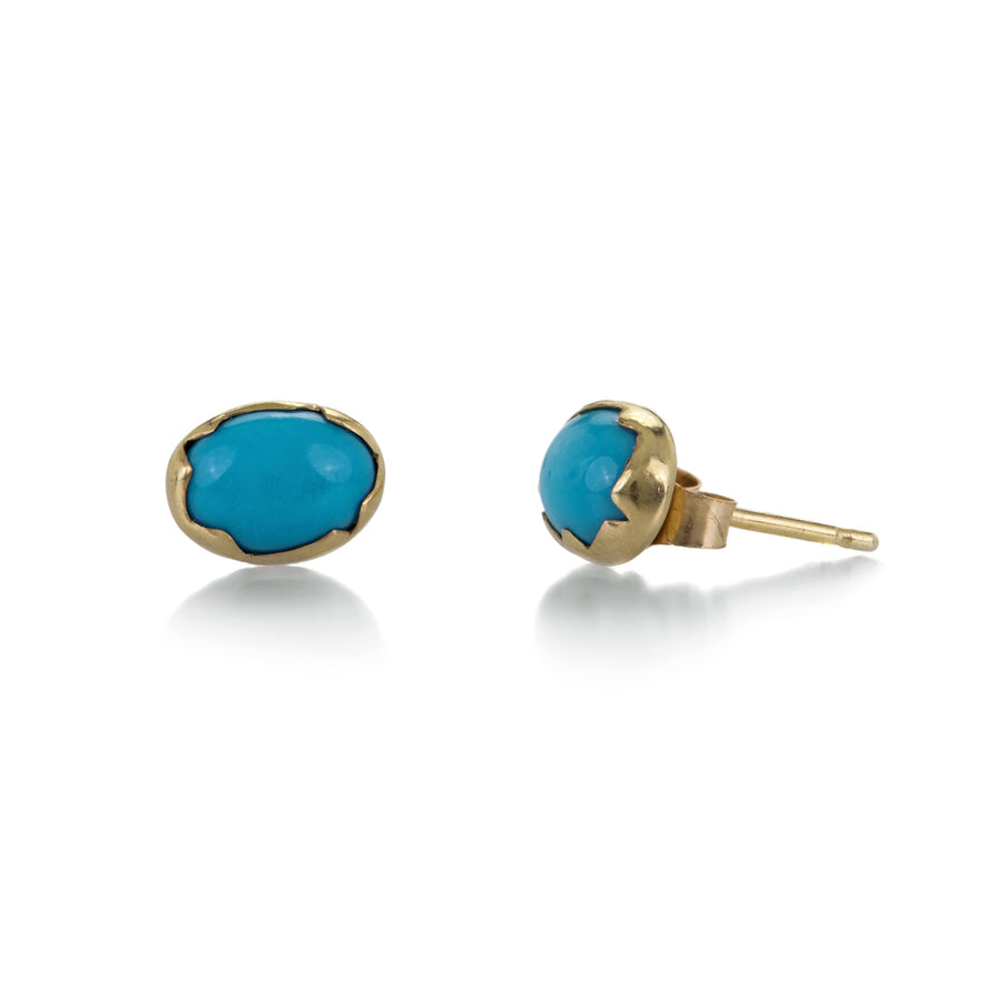 Annette Ferdinandsen 18k Sleeping Beauty Turquoise Studs | Quadrum Gallery
