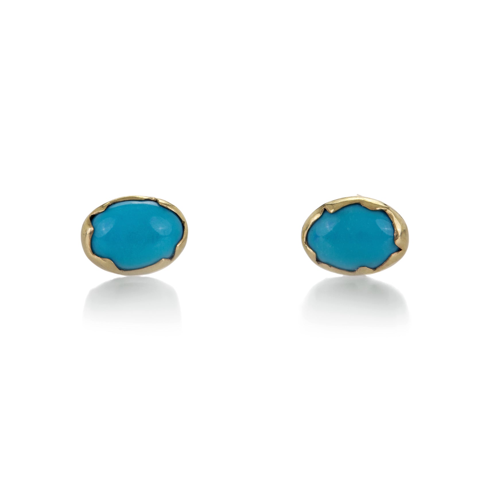 Annette Ferdinandsen 18k Sleeping Beauty Turquoise Studs | Quadrum Gallery