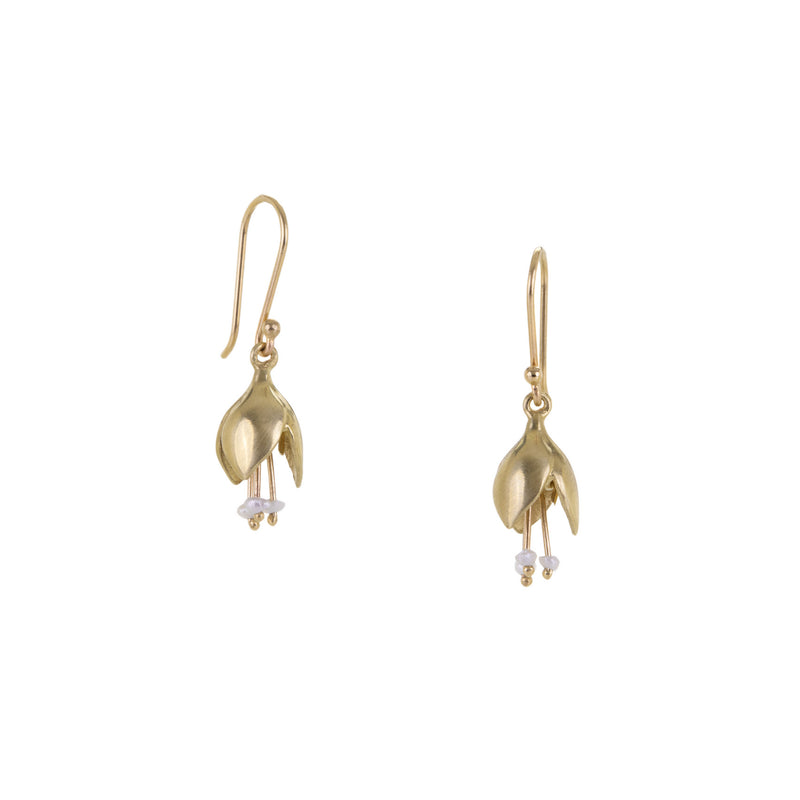 Annette Ferdinandsen Allium Bud Earrings with Seed Pearls | Quadrum Gallery