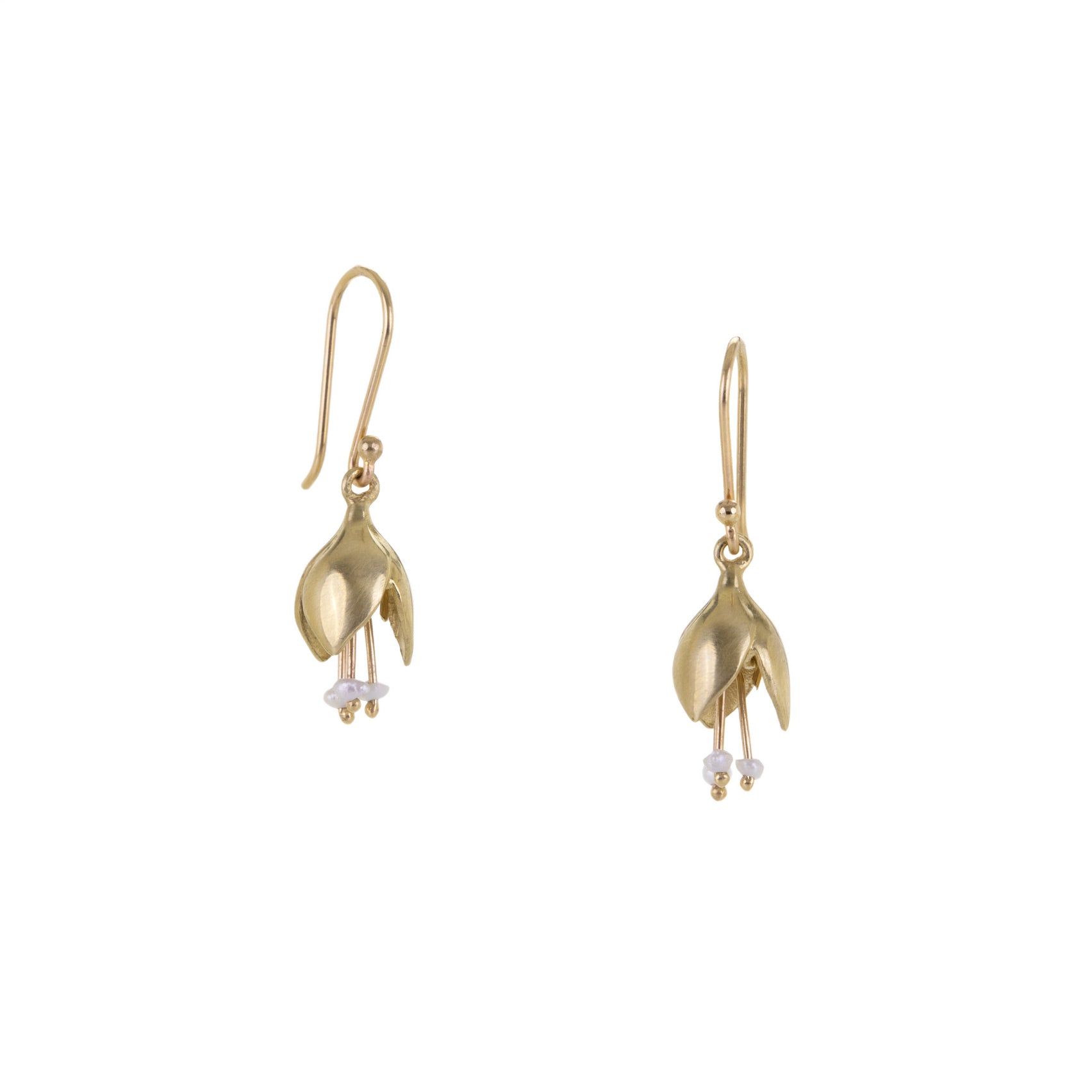 Annette Ferdinandsen Allium Bud Earrings with Seed Pearls | Quadrum Gallery