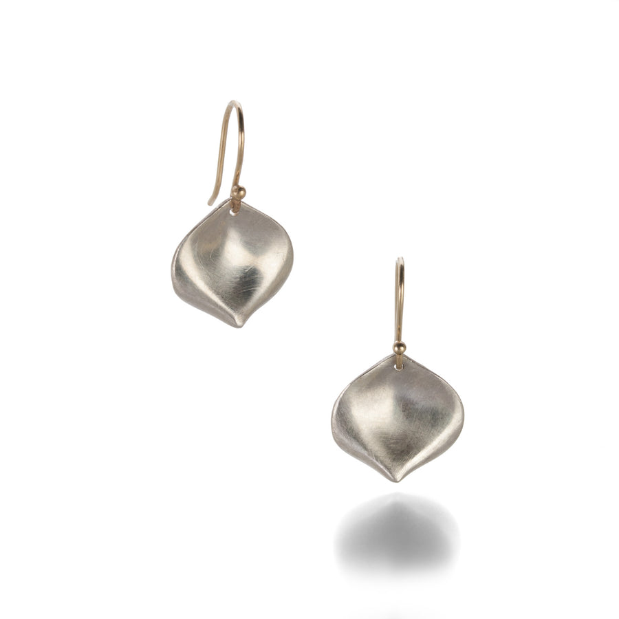 Annette Ferdinandsen Small Silver Rose Petal Drop Earrings | Quadrum Gallery
