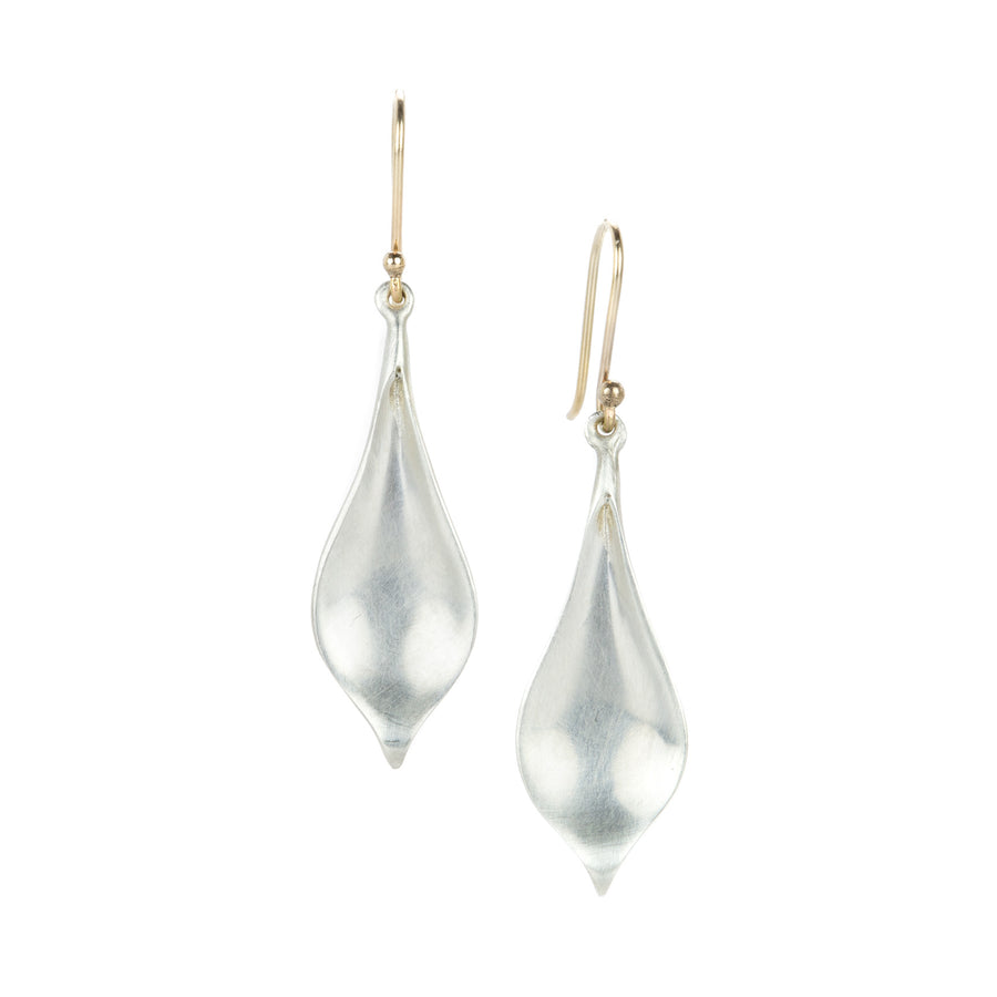Annette Ferdinandsen Small Silver Crocus Petal Earrings | Quadrum Gallery