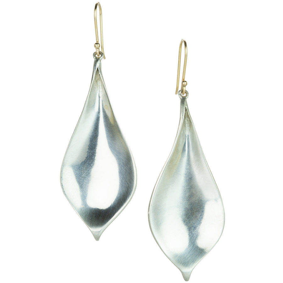 Annette Ferdinandsen Medium Silver Crocus Petal Drop Earrings | Quadrum Gallery