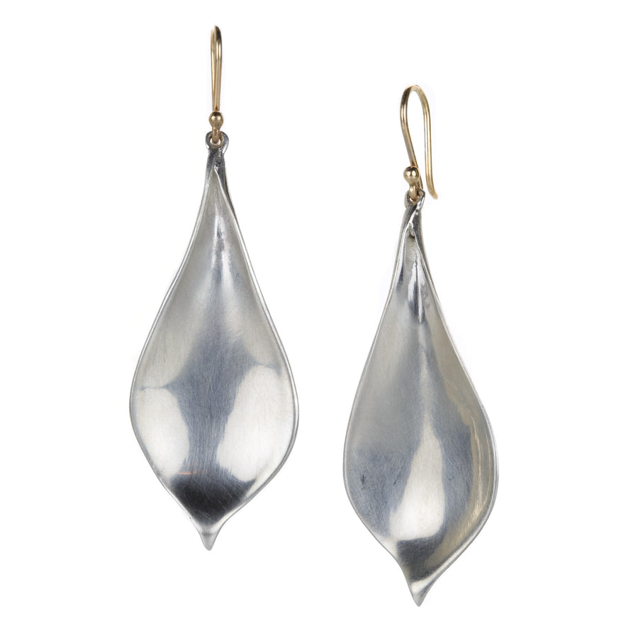Annette Ferdinandsen Large Silver Crocus Petal Earrings | Quadrum Gallery