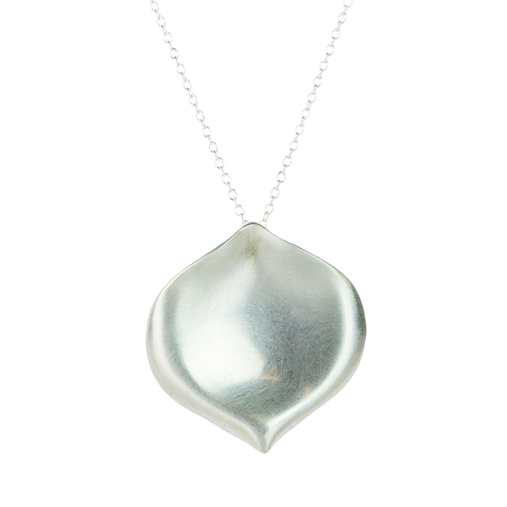 Annette Ferdinandsen Large Silver Rose Petal Pendant Necklace | Quadrum Gallery