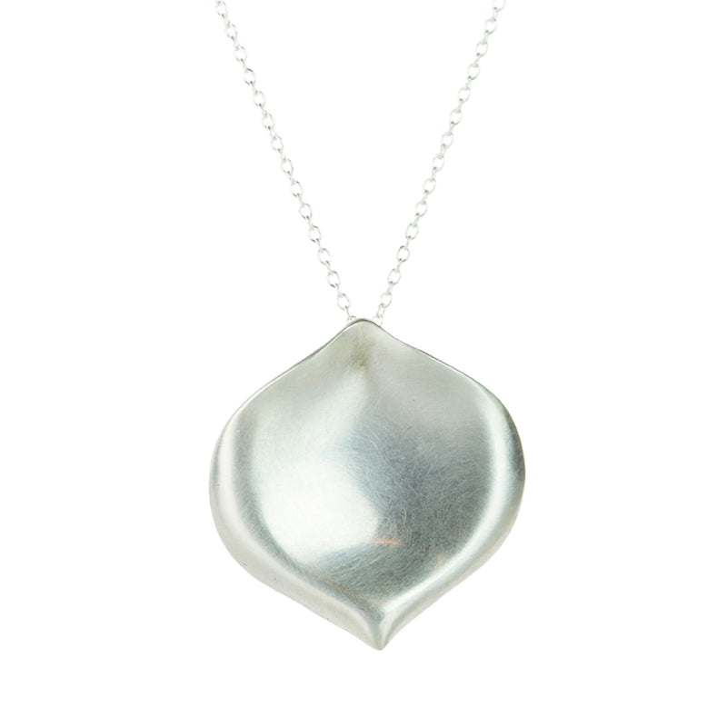 Annette Ferdinandsen Large Silver Rose Petal Pendant Necklace | Quadrum Gallery