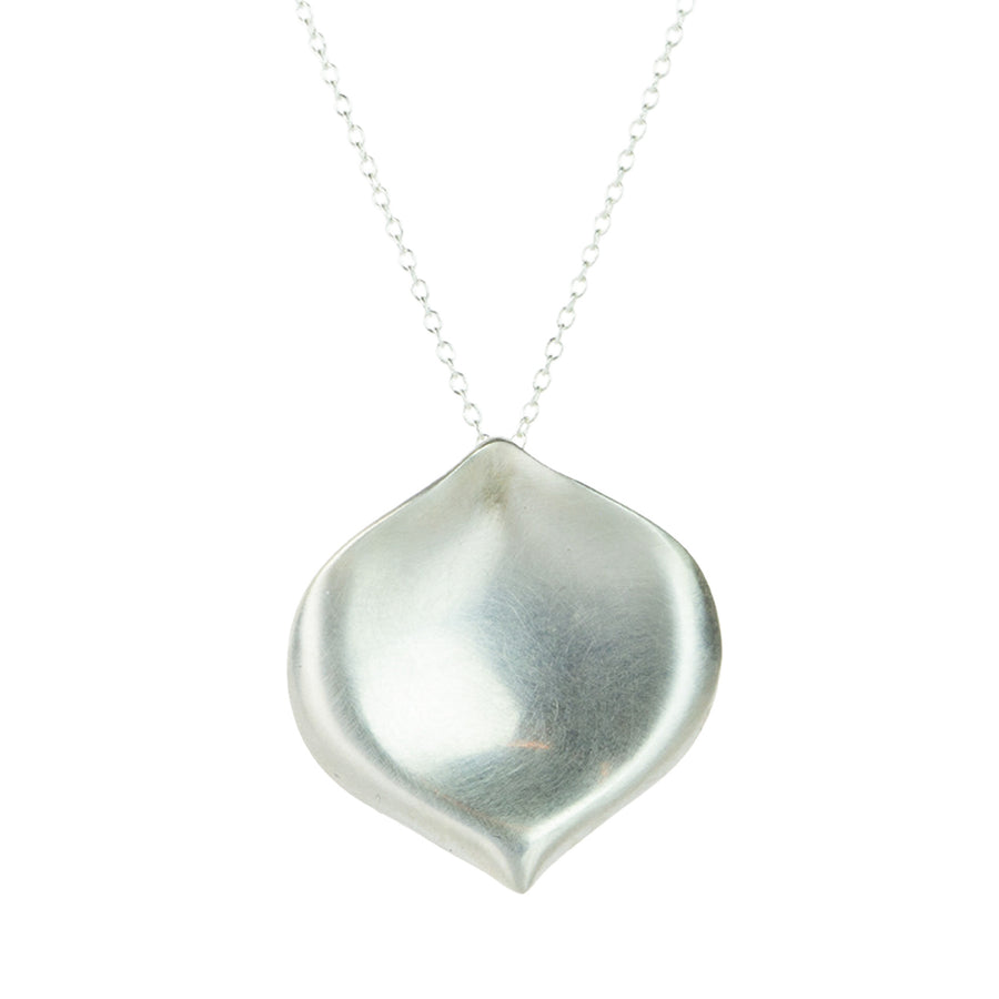Annette Ferdinandsen Large Silver Rose Petal Pendant Necklace | Quadrum Gallery