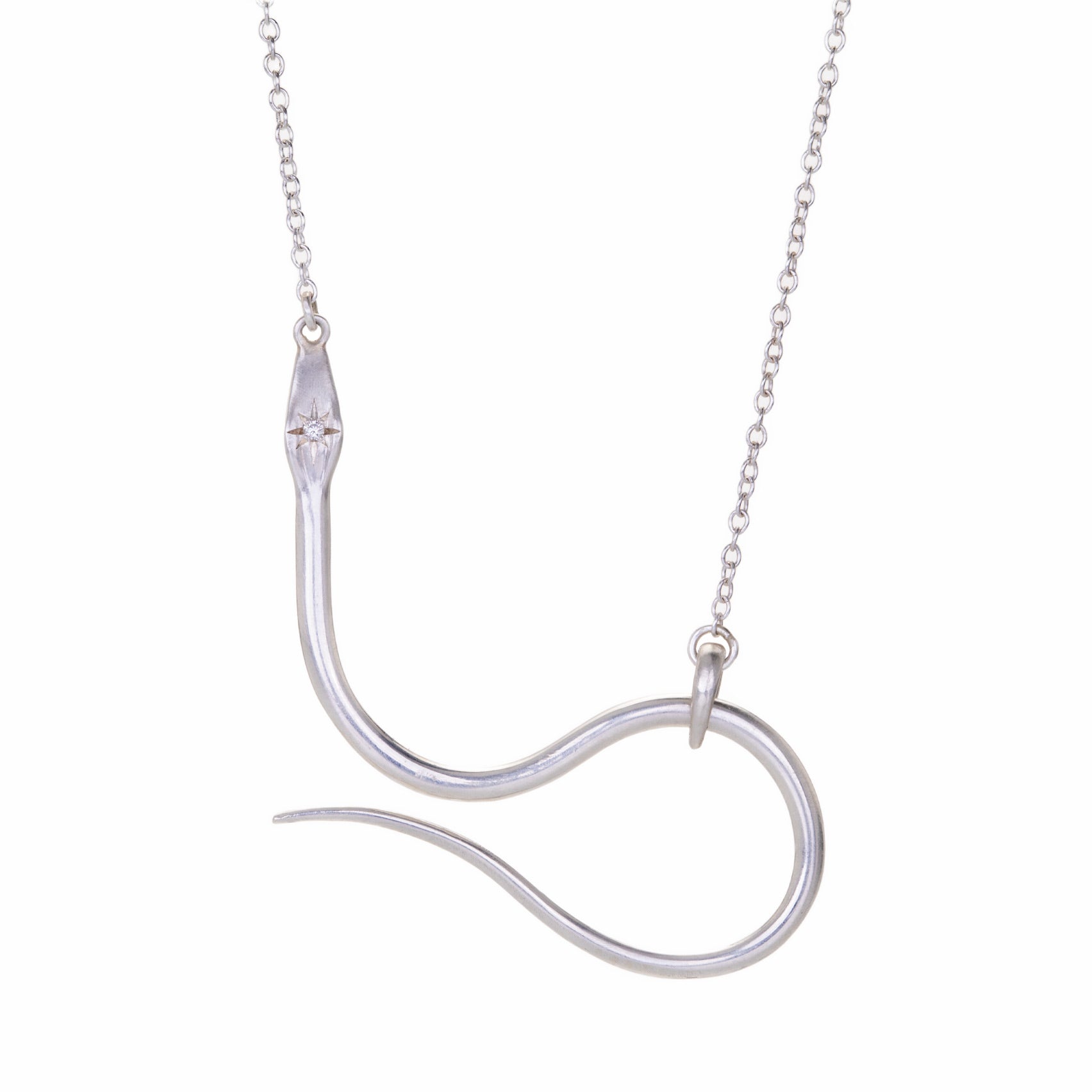 Annette Ferdinandsen Silver Serpent Lariat Necklace | Quadrum Gallery