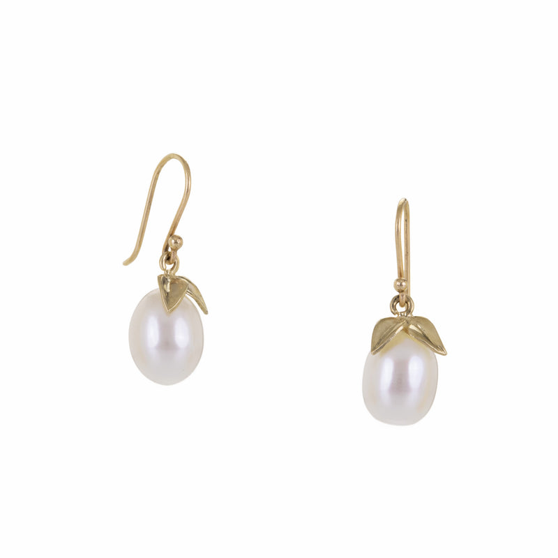 Annette Ferdinandsen 14k White Pearl Pear Drop Earrings | Quadrum Gallery