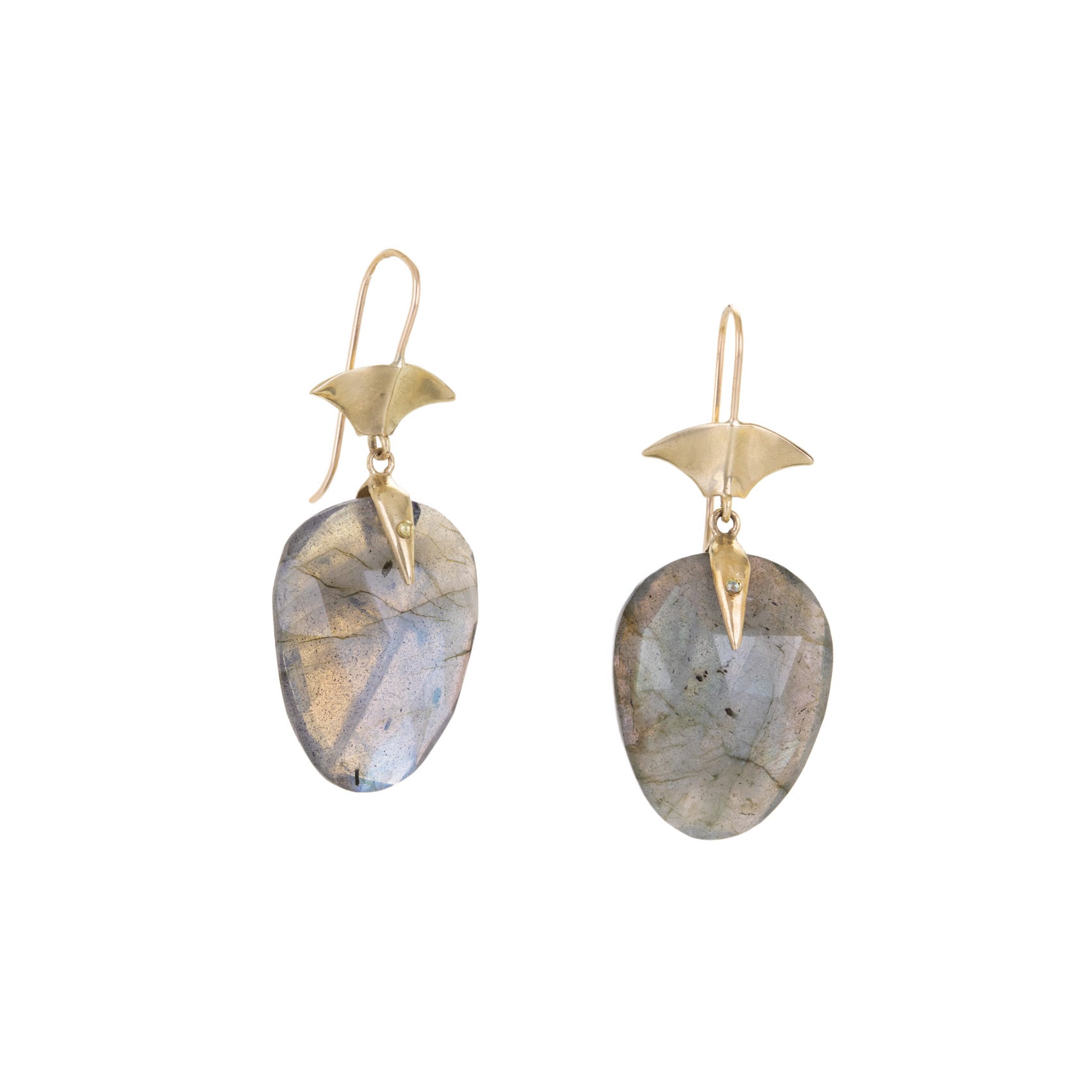 Annette Ferdinandsen Labradorite Arrowhead Drop Earrings | Quadrum Gallery