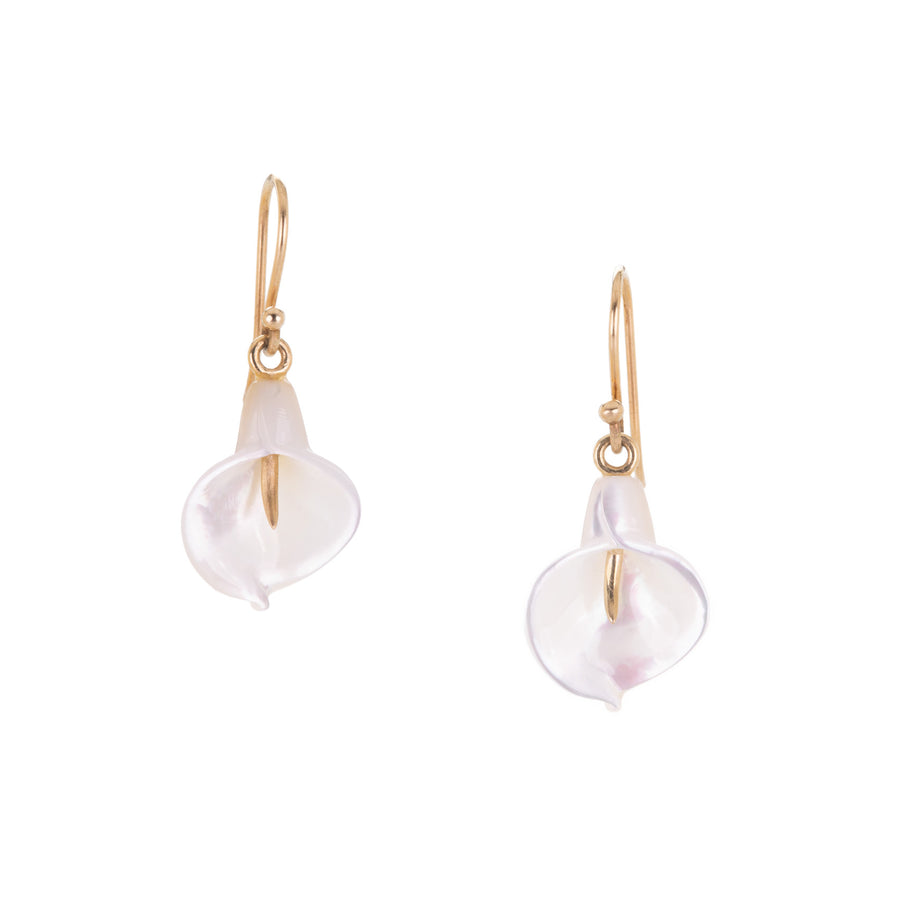 Annette Ferdinandsen Large Mother of Pearl Calla Lily Earrings | Quadrum Gallery
