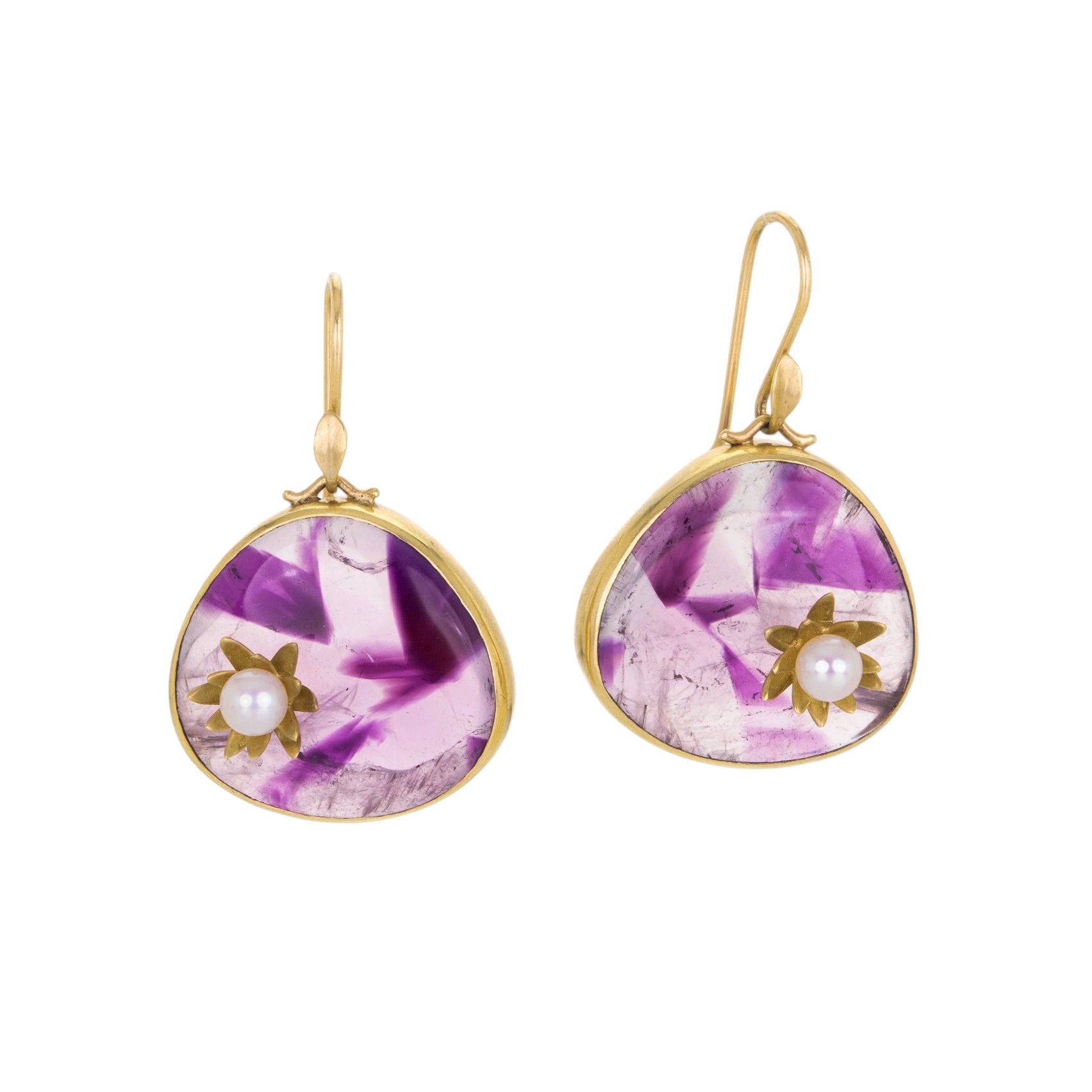 Annette Ferdinandsen Amethyst Monet Water Lily Earrings | Quadrum Gallery
