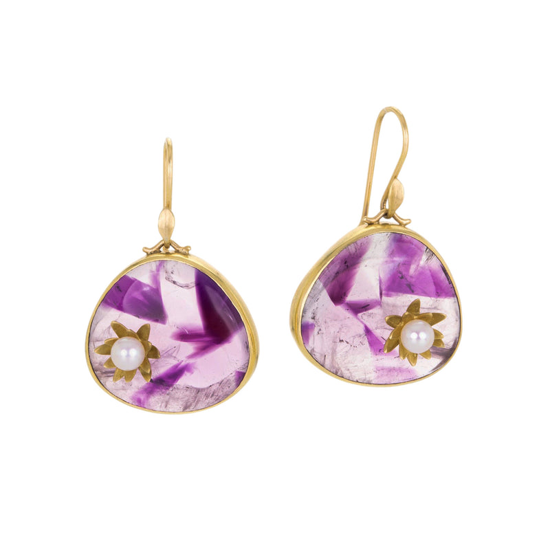 Annette Ferdinandsen Amethyst Monet Water Lily Earrings | Quadrum Gallery