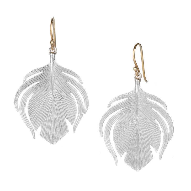 Annette Ferdinandsen Medium Peacock Feather Earrings | Quadrum Gallery