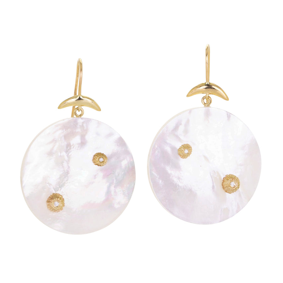 Annette Ferdinandsen Mother of Pearl Luna Drop Earrings | Quadrum Gallery