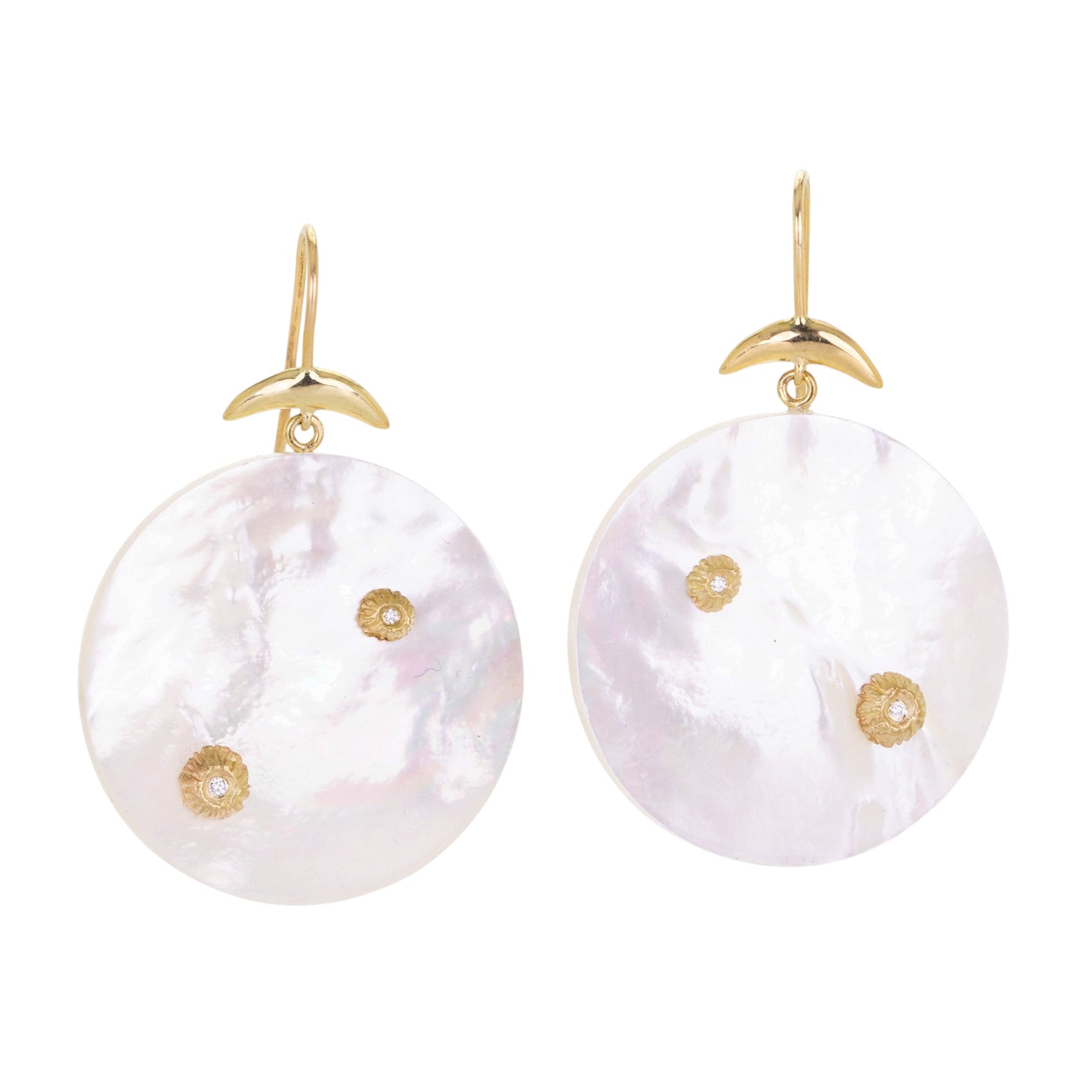 Annette Ferdinandsen Mother of Pearl Luna Drop Earrings | Quadrum Gallery