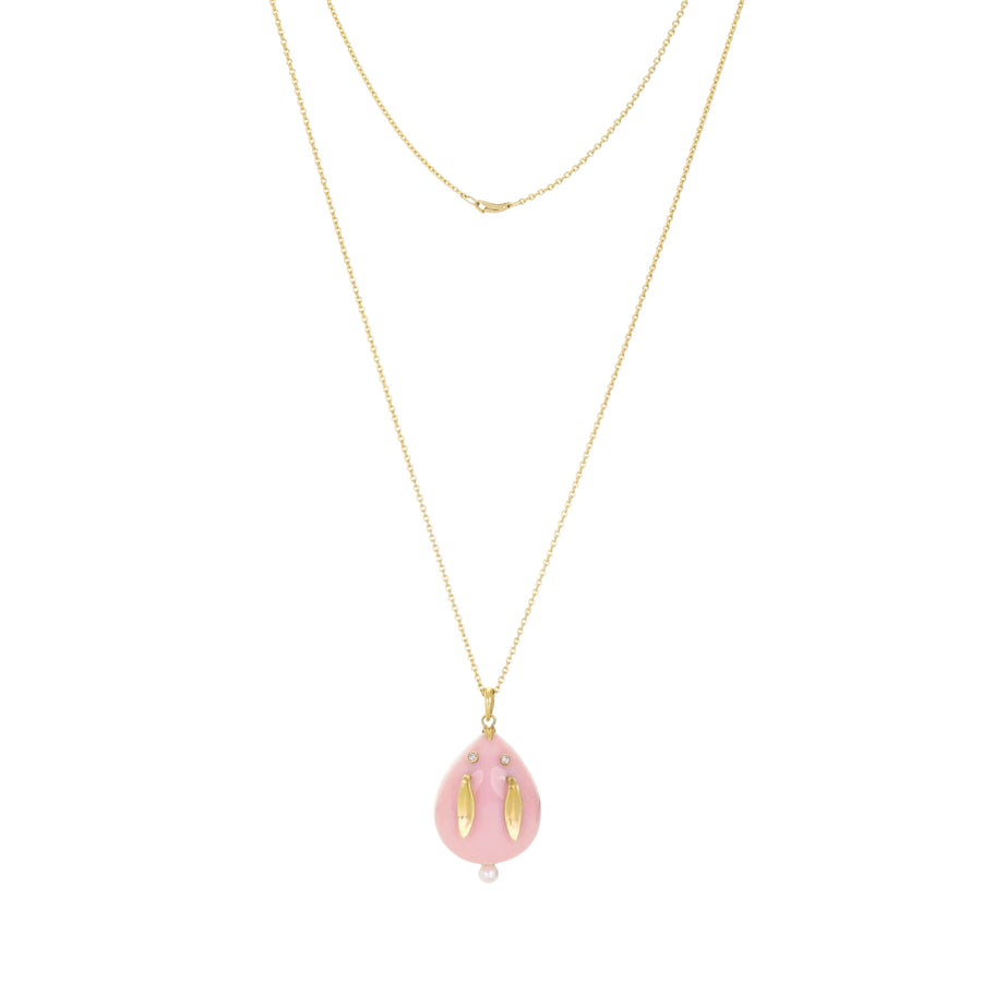Annette Ferdinandsen Pink Opal Bunny Pendant Necklace | Quadrum Gallery