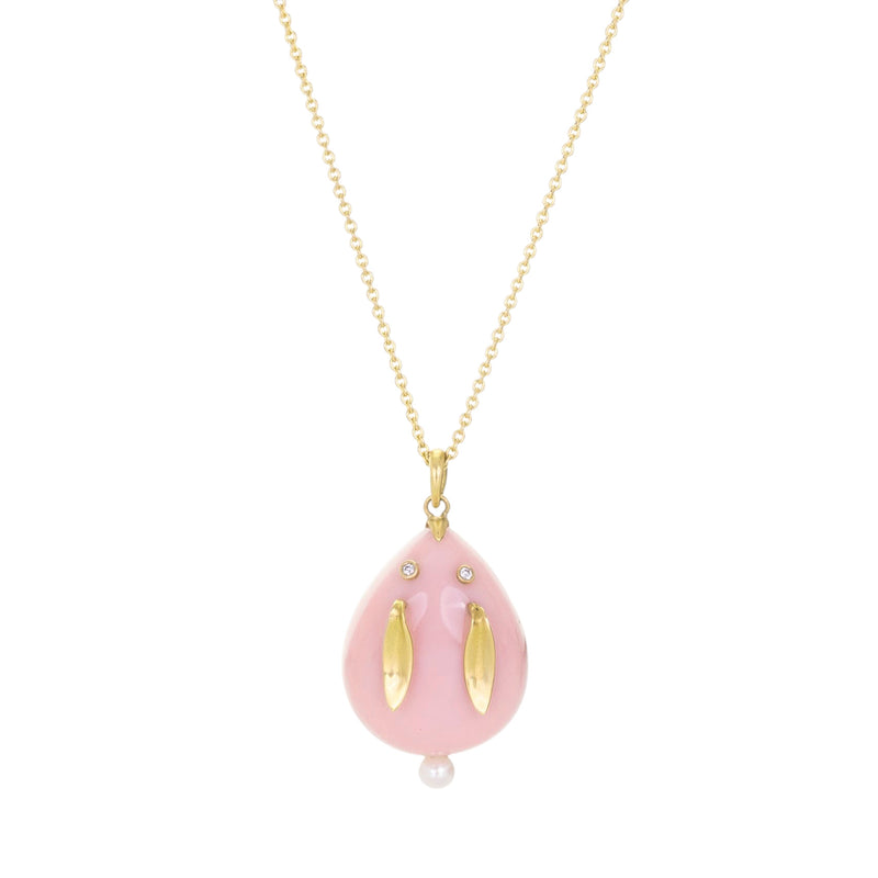 Annette Ferdinandsen Pink Opal Bunny Pendant Necklace | Quadrum Gallery