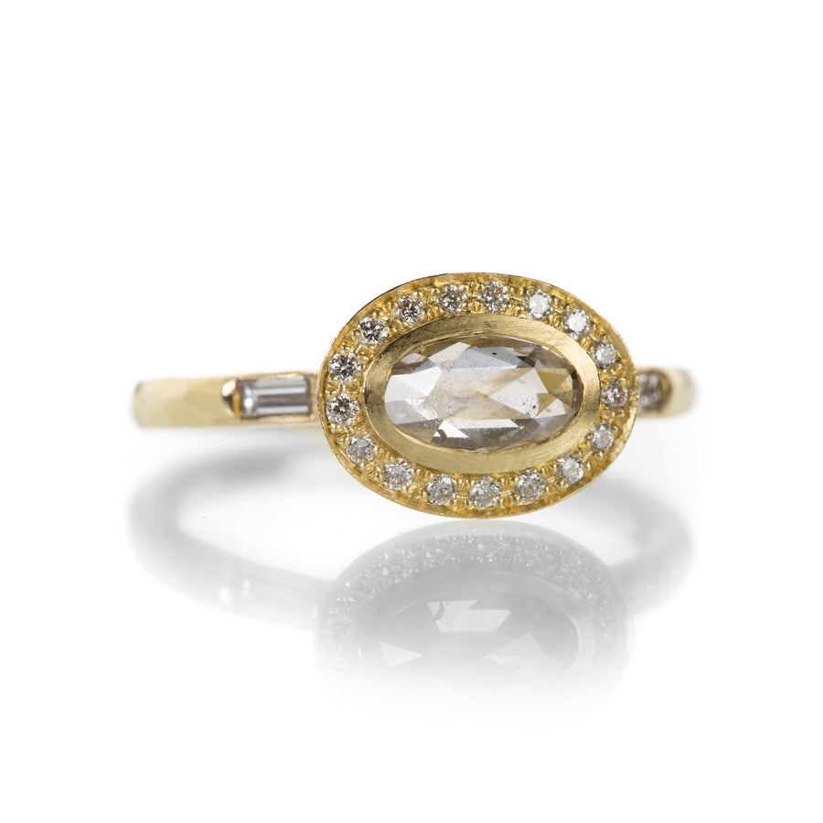 Annie Fensterstock Oval Halo Ring | Quadrum Gallery