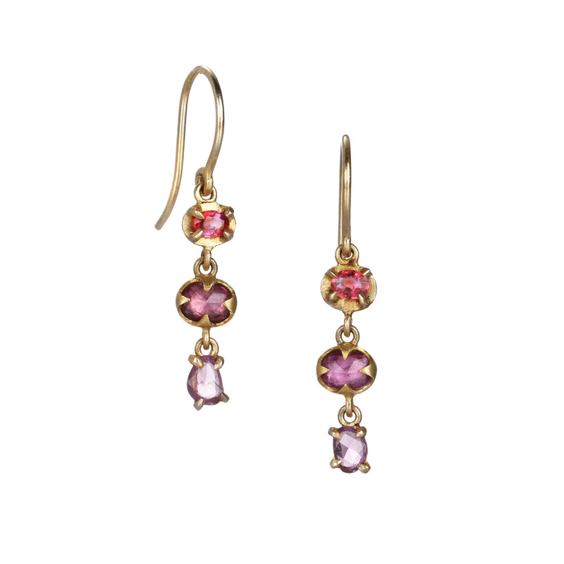 Annie Fensterstock Triple Sapphire Drop Earrings | Quadrum Gallery