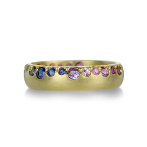 Annie Fensterstock Rainbow Sapphire Band | Quadrum Gallery