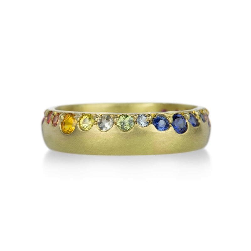 Annie Fensterstock Rainbow Sapphire Band | Quadrum Gallery