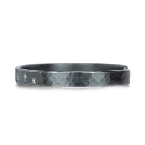 Annie Fensterstock Oxidized Silver Burnish Cuff | Quadrum Gallery