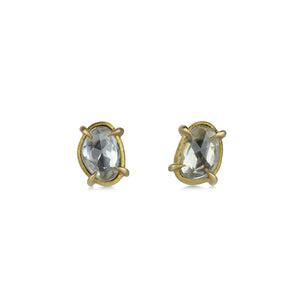 Annie Fensterstock White Sapphire Prong Studs | Quadrum Gallery