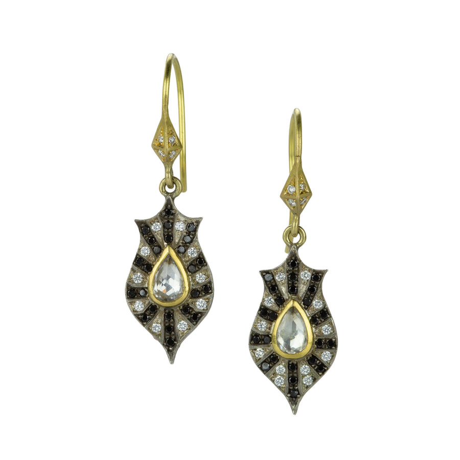 Annie Fensterstock Sapphire and Diamond New Pharaoh Earrings | Quadrum Gallery