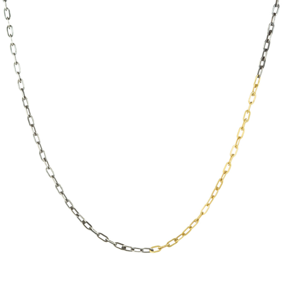 Annie Fensterstock Baby Oval Link Chain in Mixed Metal  | Quadrum Gallery