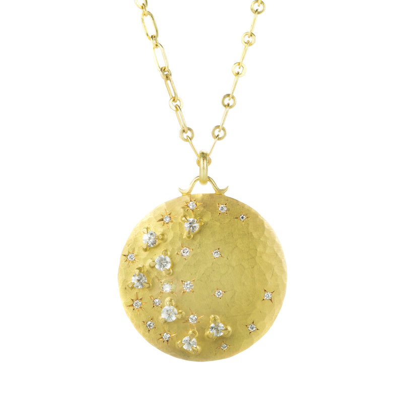 Annie Fensterstock Sapphire and Diamond Disc Pendant (Pendant Only) | Quadrum Gallery