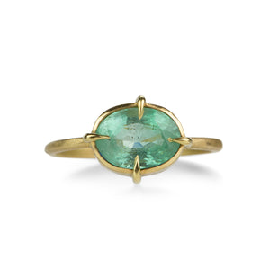 Annie Fensterstock 18k Pale Emerald Ring | Quadrum Gallery