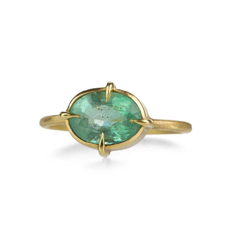 Annie Fensterstock 18k Pale Emerald Ring | Quadrum Gallery