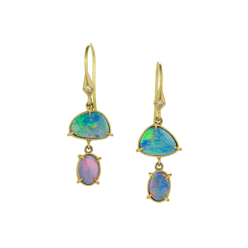 Annie Fensterstock Opal Double Drop Earrings | Quadrum Gallery