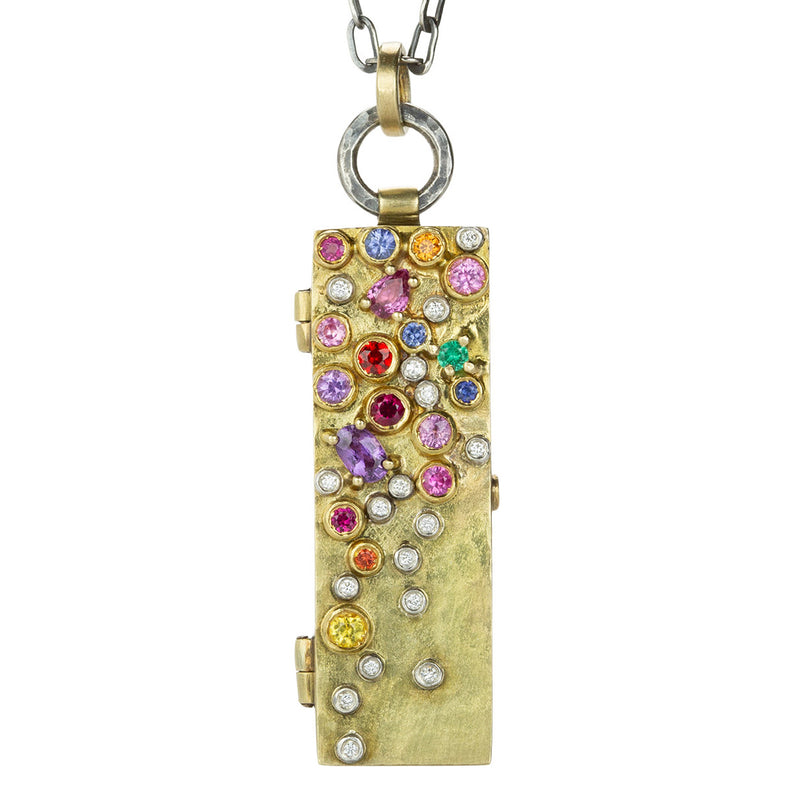 Annie Fensterstock Rectangular Confetti Locket (Pendant Only) | Quadrum Gallery